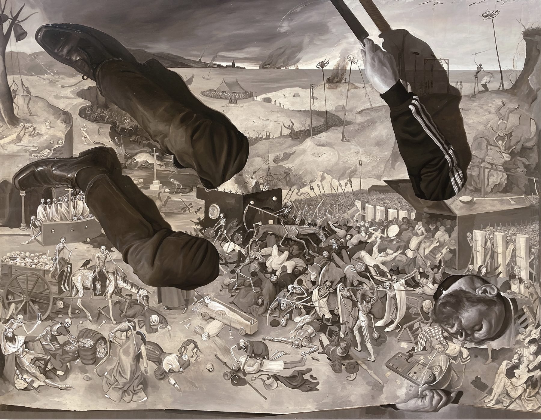 The Triumph of Death (for Phil Robinson 1951-2021), 2021 — olieverf op doek, 160 × 200 cm